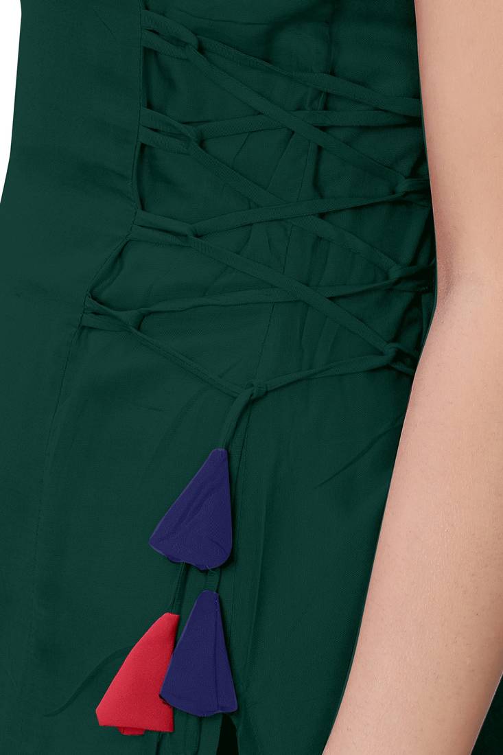 Women's Rayon Plain Readymade Kurti