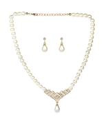Real Pearls Natural White Pearl Necklace  Traditional Jewellery With Matching Earrings for Women and Girls 