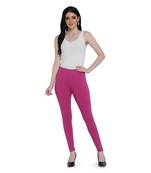 women Footed Length Legging with elastic in LILAC