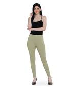 women Footed Length Legging with elastic in MIST