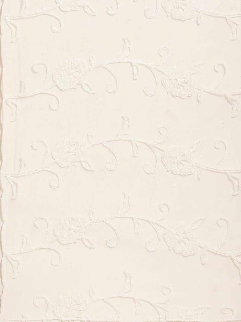 Saadgi Women White Net Aari Embroidery Dupatta