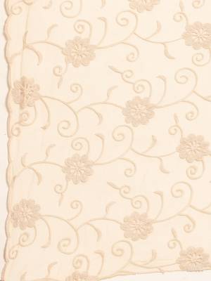 Saadgi Women Light Beige Net Aari Embroidery Dupatta 3