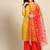 Saadgi Women Red Net Aari Embroidery Dupatta
