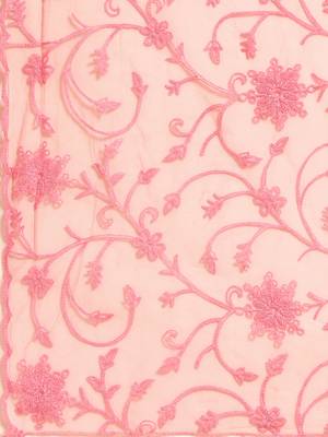Saadgi Women Rose Net Aari Embroidery Dupatta 3