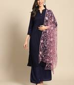 Saadgi Women Light Burgundy Net Aari Embroidery Dupatta