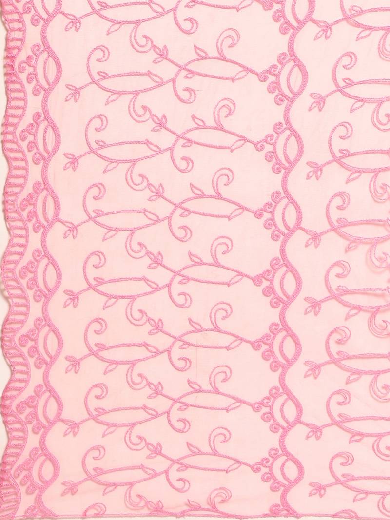 Saadgi Women Rose Net Aari Embroidery Dupatta