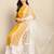 Saadgi Women White Net Aari Embroidery Dupatta