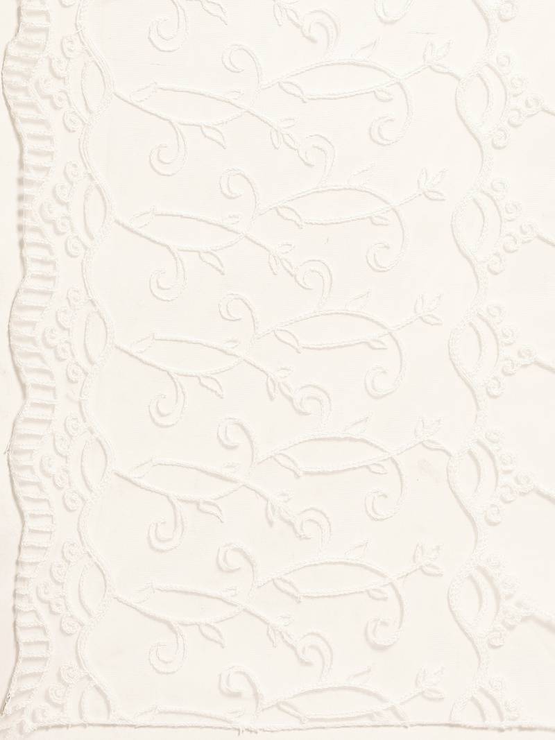 Saadgi Women White Net Aari Embroidery Dupatta