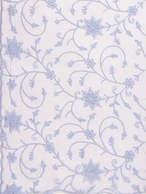 Saadgi Women Ice Blue Net Aari Embroidery Dupatta 3