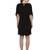 Black plain polyester short-dresses