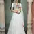 White fancy sequins embroidered with glistening embellished Georgette semi stitched lehenga 