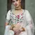 White fancy sequins embroidered with glistening embellished Georgette semi stitched lehenga 