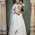 White fancy sequins embroidered with glistening embellished Georgette semi stitched lehenga 