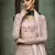 Dusty Pink fancy sequins embroidered with glistening embellished Georgette semi stitched lehenga 
