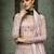 Dusty Pink fancy sequins embroidered with glistening embellished Georgette semi stitched lehenga 