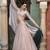 Dusty Pink fancy sequins embroidered with glistening embellished Georgette semi stitched lehenga 