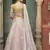Dusty Pink fancy sequins embroidered with glistening embellished Georgette semi stitched lehenga 