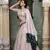 Dusty Pink fancy sequins embroidered with glistening embellished Georgette semi stitched lehenga 