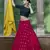 Rani Pink fancy sequins embroidered with glistening embellished Georgette semi stitched lehenga 