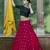 Rani Pink fancy sequins embroidered with glistening embellished Georgette semi stitched lehenga 