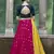 Rani Pink fancy sequins embroidered with glistening embellished Georgette semi stitched lehenga 