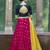 Rani Pink fancy sequins embroidered with glistening embellished Georgette semi stitched lehenga 