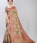   chiku woven art silksaree with blouse