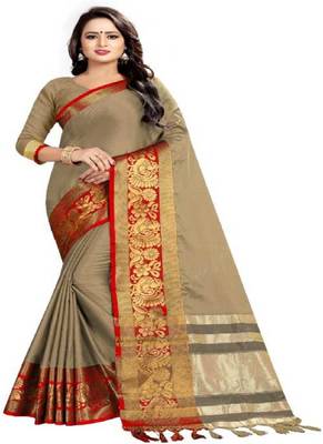 Chiku woven art silksaree with blouse 1