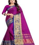 Pink woven art silksaree with blouse