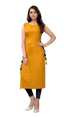 Women's Rayon Plain Readymade Kurti 1