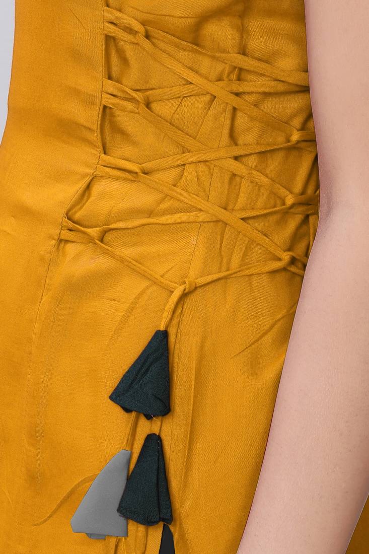 Women's Rayon Plain Readymade Kurti