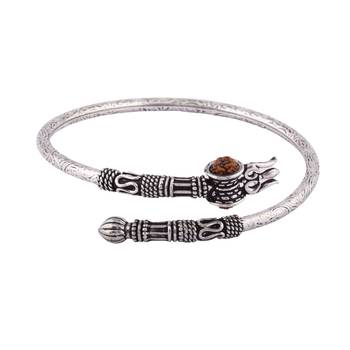 Mini Designer Oxidised Silver Bangle-BNG023 1