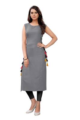 Women's Rayon Plain Readymade Kurti 1