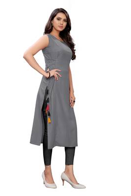 Women's Rayon Plain Readymade Kurti 3