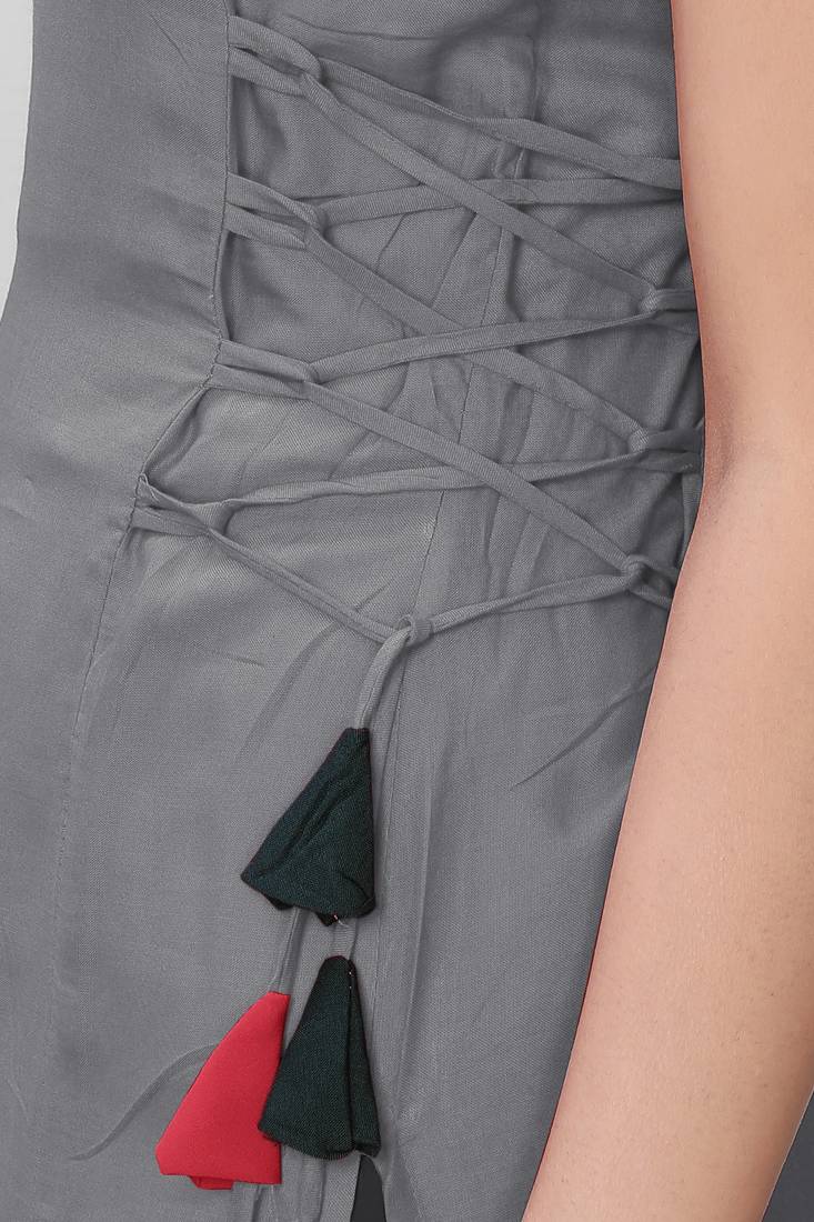 Women's Rayon Plain Readymade Kurti