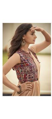 Angarika Multi Color  Rayon Bollywood Gown 1