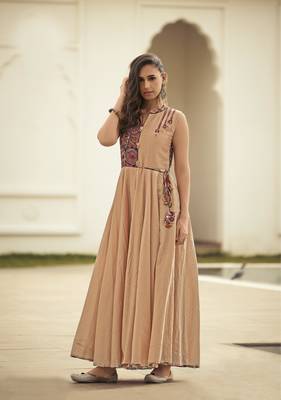 Angarika Multi Color  Rayon Bollywood Gown 2