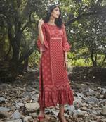 Angarika Brwon Color  Rayon Bollywood Gown