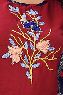 Women's Crepe hend Embroidery Work Readymade Kurti 4