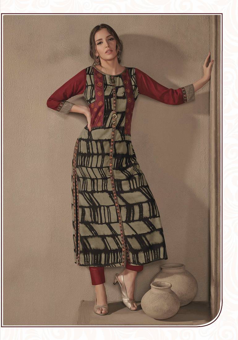 Angarika Kurti with Multi color and Printed