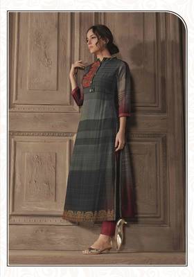 Angarika Kurti with Blue color andPrinted 2