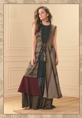 Angarika Kurti with Multi color and Printed 1