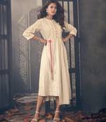 Angarika Cream Color Rayon Bollywood Kurti