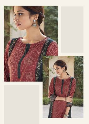 Angarika Brown Color Rayon Bollywood Kurti 2