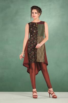 Angarika Multicolor Color Rayon Bollywood Kurti 1