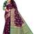 Purple woven art silk saree with blouse