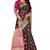 brown women art silk saree with blouse