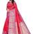 pink woven art silk saree with blouse