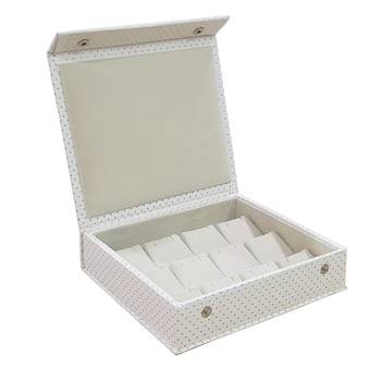atorakushon® PU Leather Makeup Storage Box Travelling Vanity Jhumka Earrings Cosmetic Necklace Jewellery Organizer cream 2
