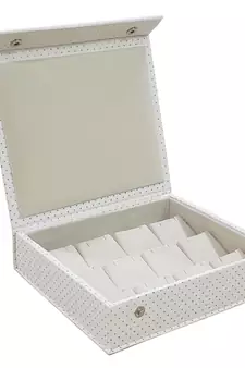atorakushon® PU Leather Makeup Storage Box Travelling Vanity Jhumka Earrings Cosmetic Necklace Jewellery Organizer cream